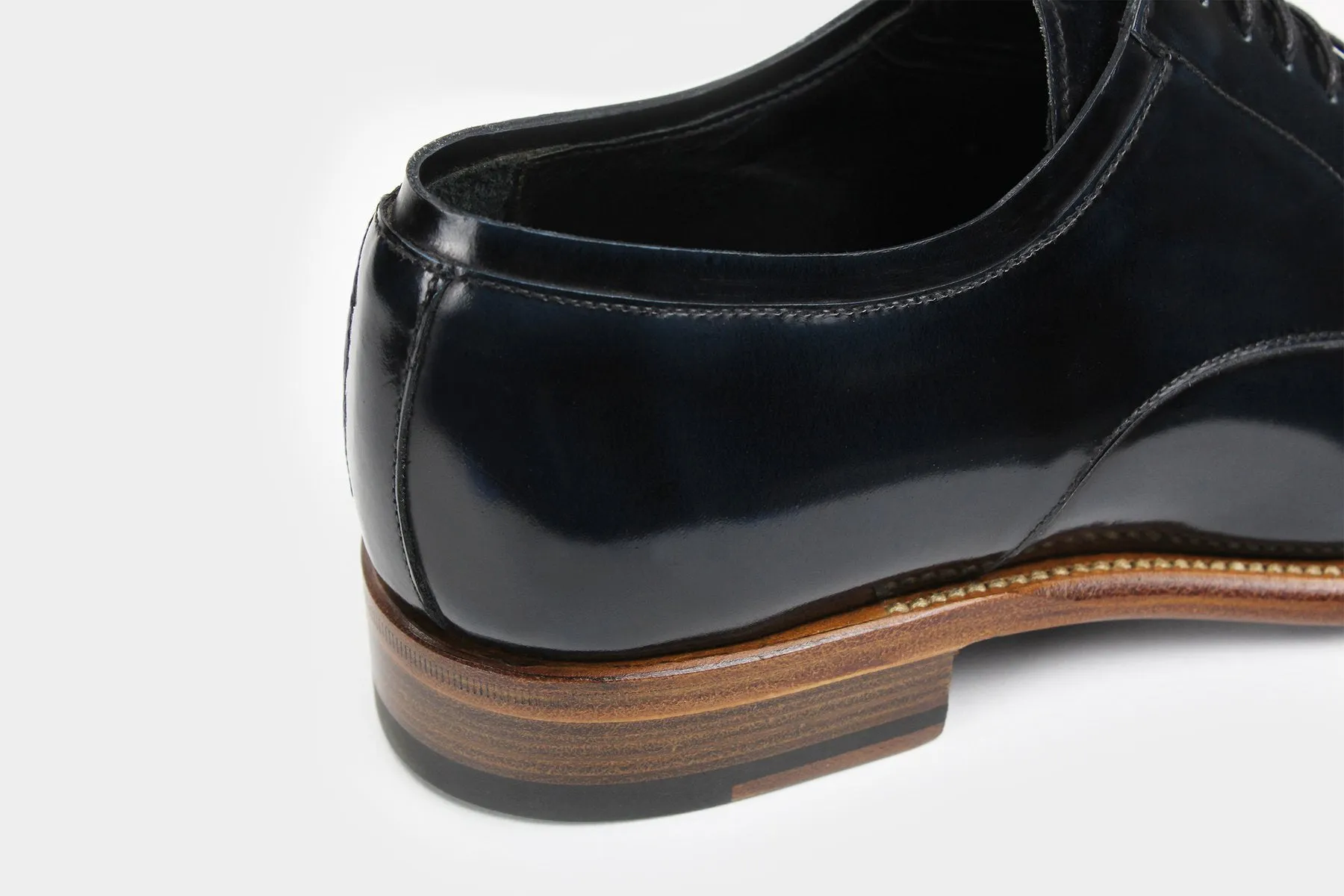 MANNO • Custom Fitted Bespoke Derby Shoes • MIDNIGHT BLUE